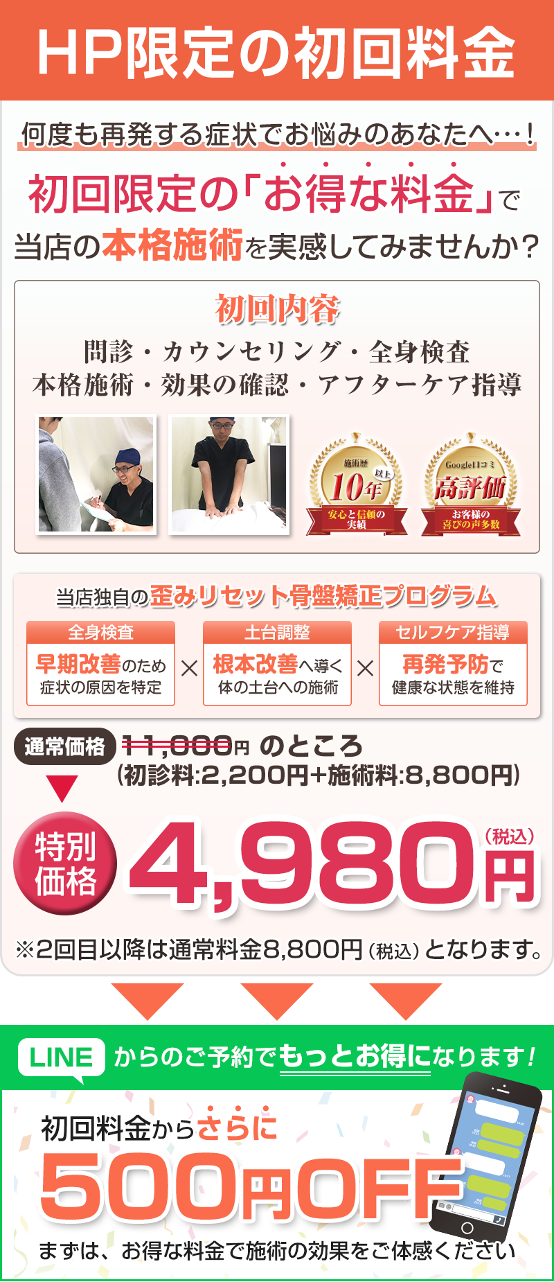 HP限定初回料金